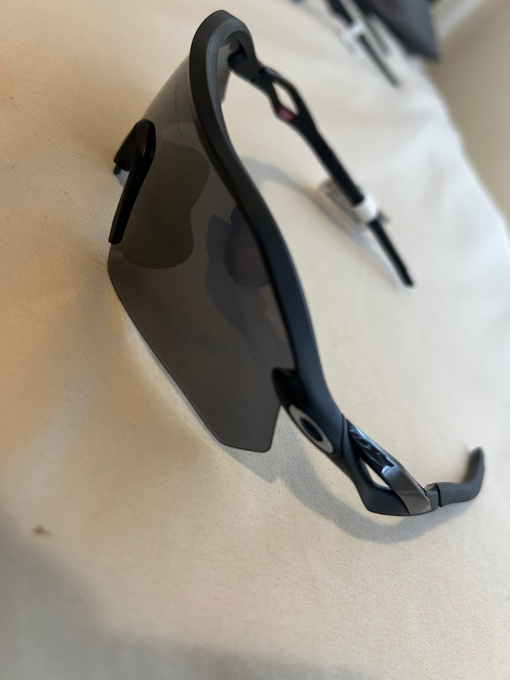 Oakley Black Radar Plate Sunglasses with Gray Lens